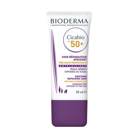 Bioderma Cicabio SPF 50+ crema protettiva riparatrice danni solari 30 ml