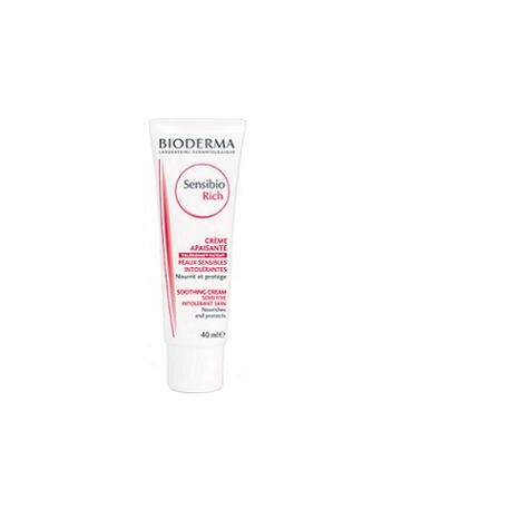 Bioderma Sensibio Rich crema trattamento idratante quotidiano lenitivo pelli intolleranti 40 ml