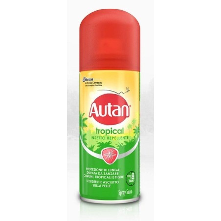 Autan Tropical spray secco contro le punture di zanzare tropicali 100 ml Autan Tropical spray secco contro le punture di zanzare tropicali 100 ml