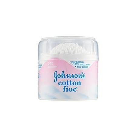 Johnson's Cotton fioc bastoncini cotonati per igiene dell'orecchio del bambino 200 pezzi Johnson's Cotton fioc bastoncini cotonati per igiene dell'orecchio del bambino 200 pezzi