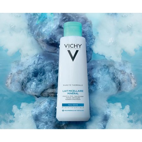 Vichy Pureté Thermale Latte detergente micellare minerale viso occhi per pelle secca 200 ml Vichy Pureté Thermale Latte detergente micellare minerale viso occhi per pelle secca 200 ml