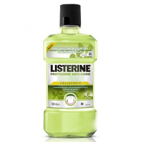 Listerine Protezione Anti Carie collutorio con oli essenziali e te verde 500 ml