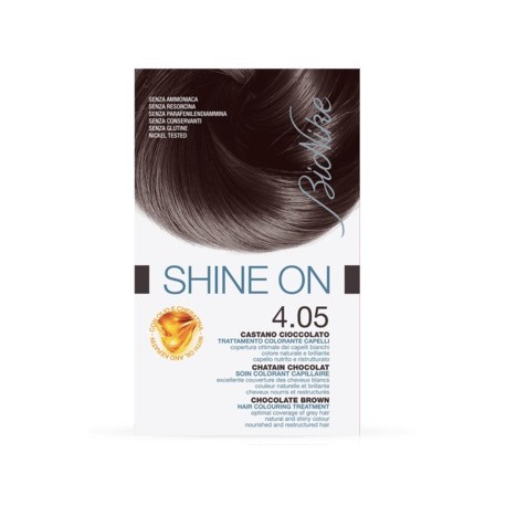 BioNike Shine On 4.05 Castano Cioccolato tinta permanente 50 ml + 75 ml