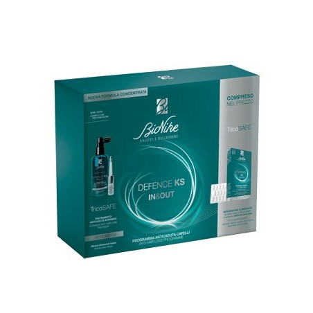 BioNike Defence KS In&Out siero trattamento anti-caduta 100 ml + integratore per capelli 30 compresse