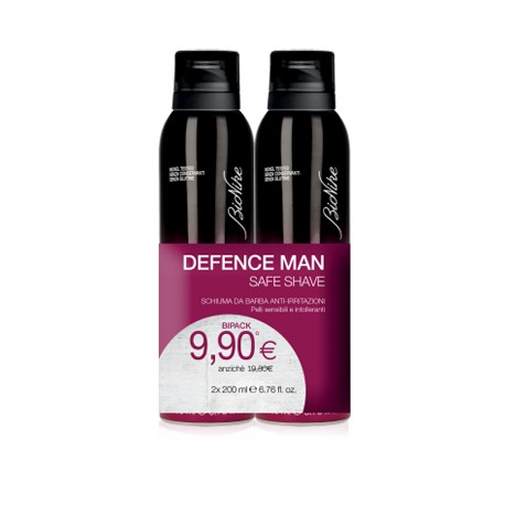 BioNike Defence Man Safe Shave Schiuma da barba anti-irritazioni 2 x 200 ml
