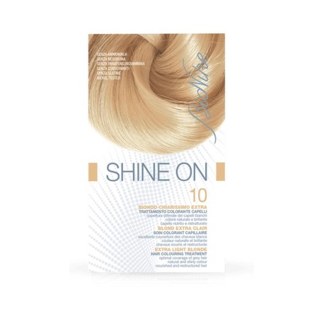 BioNike Shine On tinta permanente capelli 10-Biondo flacone 75 ml + tubo 50 ml