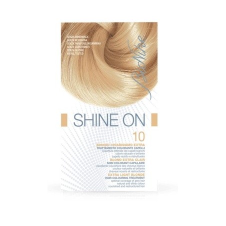 BioNike Shine On tinta permanente capelli 10-Biondo flacone 75 ml + tubo 50 ml BioNike Shine On tinta permanente capelli 10-Biondo flacone 75 ml + tubo 50 ml