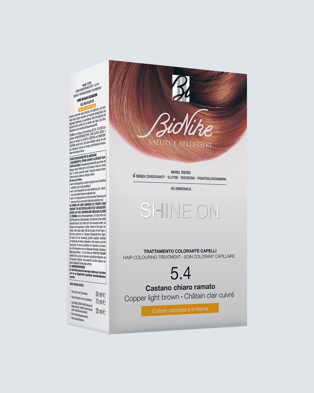 Bionike Shine On 5 4 Castano Ramato Tinta Permanente Capelli Bionike Shine On 5 4 Castano Ramato Tinta Permanente Capelli
