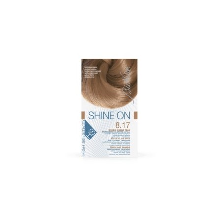 BioNike Shine On tinta permanente alta sensibilità 8.17 Biondo chiaro teak flacone 75 ml + tubo 50 ml BioNike Shine On tinta permanente alta sensibilità 8.17 Biondo chiaro teak flacone 75 ml + tubo 50 ml