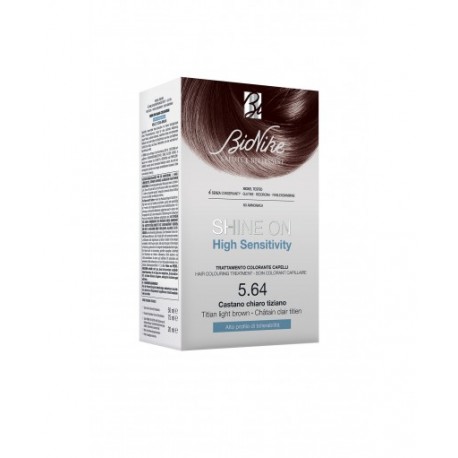 BioNike Shine On tinta permanente alta sensibilità 5.64 Castano chiaro tiziano  flacone 75 ml + tubo 50 ml