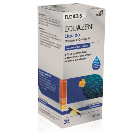 Equazen Liquido integratore di Omega-3 e Omega-6 al gusto vaniglia 200 ml