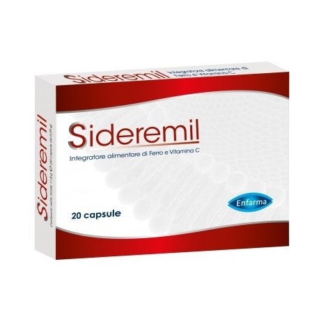 Sideremil integratore a base di ferro e vitamina C 20 capsule