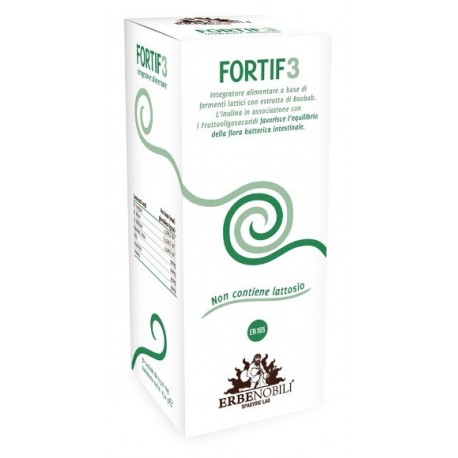 Fortif3 integratore di fermenti lattici per flora batterica intestinale 30 capsule