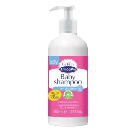 Euphidra AmidoMio Baby Shampoo delicato non brucia gli occhi 500 ml Euphidra AmidoMio Baby Shampoo delicato non brucia gli occhi 500 ml