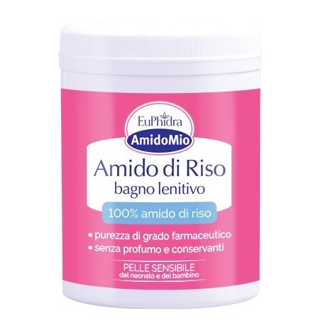 Euphidra AmidoMio Bagno lenitivo adulti e bambini 100% amido di riso 250 g Euphidra AmidoMio Bagno lenitivo adulti e bambini 100% amido di riso 250 g