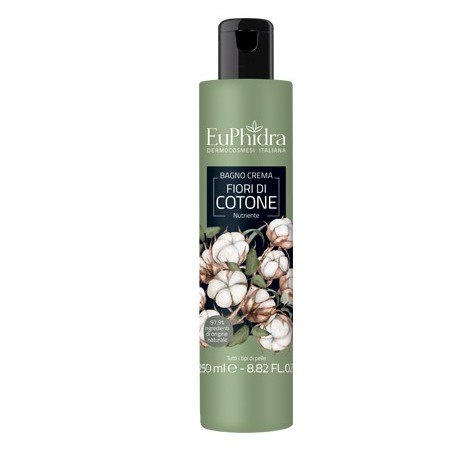 Euphidra Bagnocrema detergente corpo nutriente ai Fiori di Cotone 250 ml Euphidra Bagnocrema detergente corpo nutriente ai Fiori di Cotone 250 ml