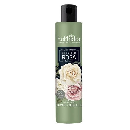 Euphidra Bagnocrema detergente corpo nutriente ai Petali di Rosa 250 ml Euphidra Bagnocrema detergente corpo nutriente ai Petali di Rosa 250 ml