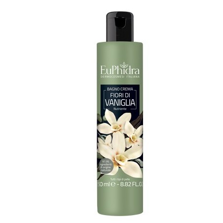Euphidra Bagnocrema detergente corpo nutriente ai Fiori di Vaniglia 250 ml Euphidra Bagnocrema detergente corpo nutriente ai Fiori di Vaniglia 250 ml