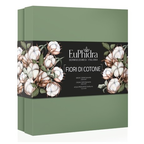 Euphidra Cofanetto Fiori di Cotone Bagnocrema + Crema corpo + Acqua profumata