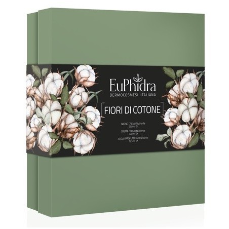 Euphidra Cofanetto Fiori di Cotone Bagnocrema + Crema corpo + Acqua profumata Euphidra Cofanetto Fiori di Cotone Bagnocrema + Crema corpo + Acqua profumata
