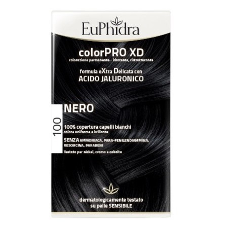 Euphidra ColorPRO XD Tinta permanente per capelli 100-Nero Euphidra ColorPRO XD Tinta permanente per capelli 100-Nero
