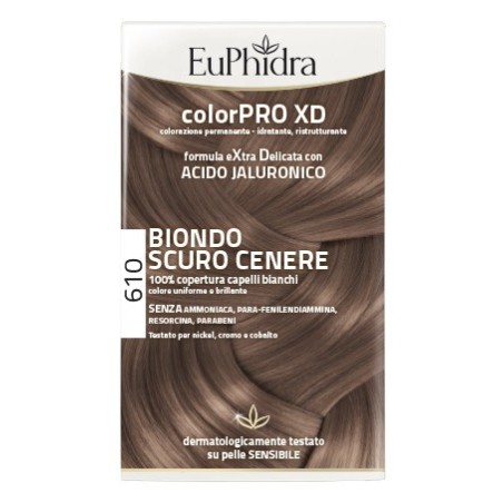 Euphidra ColorPRO XD Tinta permanente per capelli 610-Biondo Scuro Euphidra ColorPRO XD Tinta permanente per capelli 610-Biondo Scuro