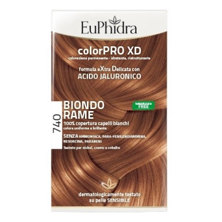 Euphidra ColorPRO XD Tinta permanente per capelli 740-Biondo Rame Euphidra ColorPRO XD Tinta permanente per capelli 740-Biondo Rame