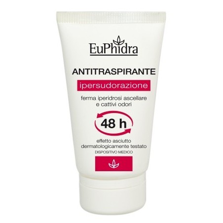 Euphidra Deodorante crema antitraspirante per ipersudorazione 40 ml Euphidra Deodorante crema antitraspirante per ipersudorazione 40 ml