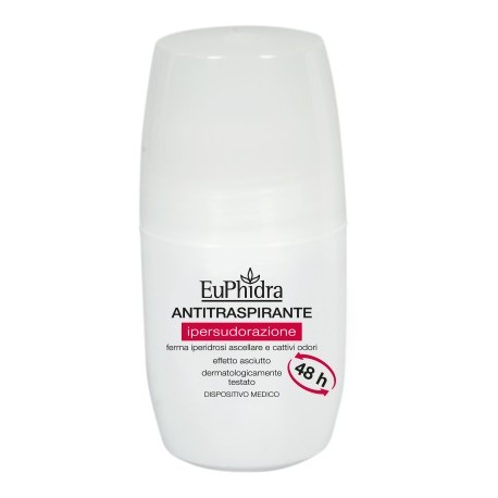 EuPhidra Deodorante Roll-on antitraspirante per ipersudorazione 48H 50 ml