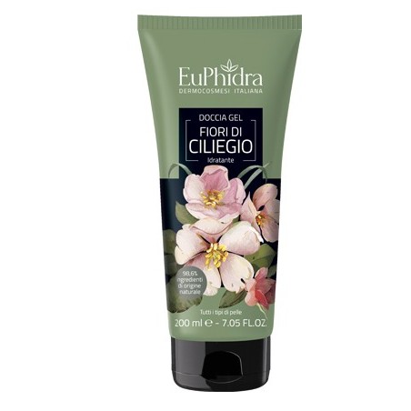 Euphidra Docciagel idratante e delicato profumato ai Fiori di Ciliegio 200 ml Euphidra Docciagel idratante e delicato profumato ai Fiori di Ciliegio 200 ml