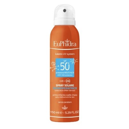 Euphidra Kaleido Spray solare dermopediatrico SPF50+ per bambini 150 ml Euphidra Kaleido Spray solare dermopediatrico SPF50+ per bambini 150 ml