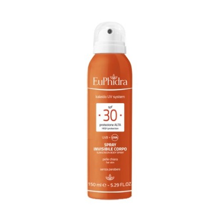Euphidra Kaleido Spray protezione solare invisibile corpo SPF30 150 ml Euphidra Kaleido Spray protezione solare invisibile corpo SPF30 150 ml