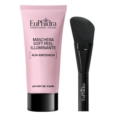 Euphidra Maschera viso soft peel illuminante agli alfa idrossiacidi con pennello 75 ml