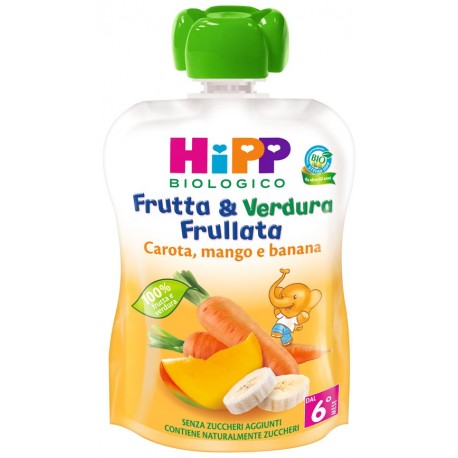 Hipp Biologico Frutta & Verdura Frullata carota mango banana 90 g