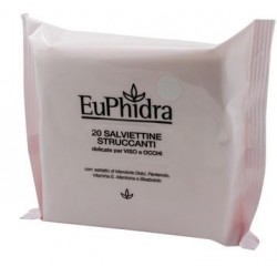 Euphidra Salviettine struccanti lenitive e calmanti per viso e occhi 20 pezzi