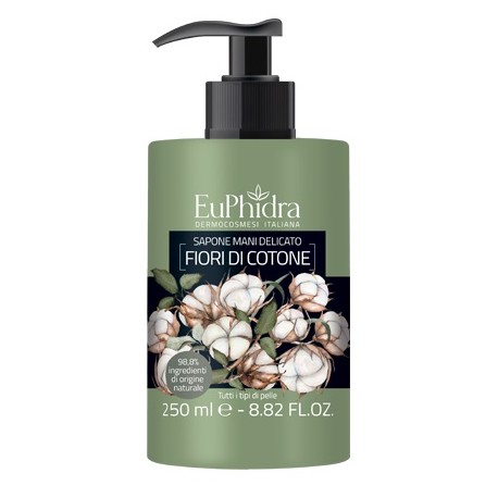 Euphidra Sapone liquido mani Fiori di Cotone talcato idratante 250 ml