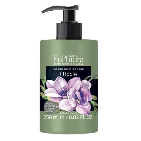Euphidra Sapone liquido mani Fresia fruttato per pelle secca 250 ml Euphidra Sapone liquido mani Fresia fruttato per pelle secca 250 ml