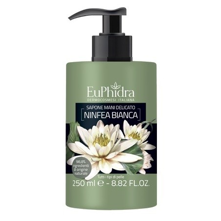 Euphidra Sapone liquido mani Ninfea Bianca idratante e delicato 250 ml Euphidra Sapone liquido mani Ninfea Bianca idratante e delicato 250 ml