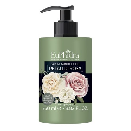 Euphidra Sapone liquido mani Petali di Rosa delicato e profumato 250 ml