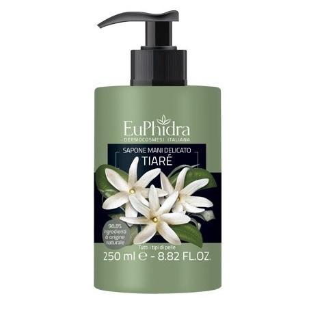 Euphidra Sapone liquido mani Tiarè antibatterico e naturale 250 ml Euphidra Sapone liquido mani Tiarè antibatterico e naturale 250 ml