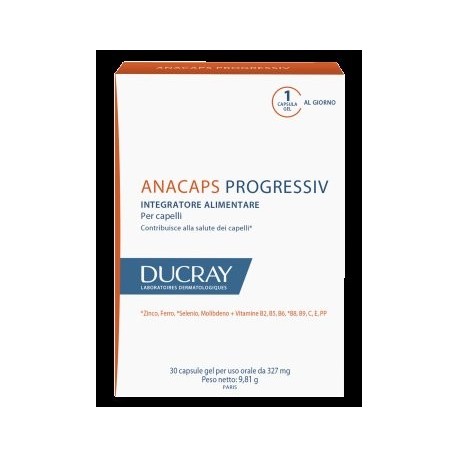 Ducray Anacaps Progressiv integratore per la salute dei capelli 30 capsule