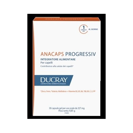 Ducray Anacaps Progressiv integratore per la salute dei capelli 30 capsule Ducray Anacaps Progressiv integratore per la salute dei capelli 30 capsule