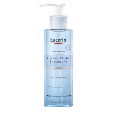 Eucerin Dermatoclean Hyaluron Gel detergente viso pelle mista 200 ml