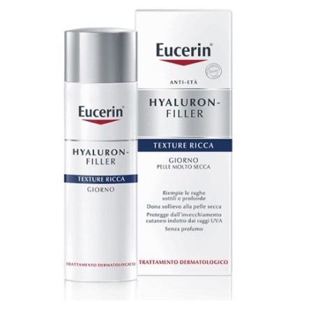 Eucerin Hyaluron-Filler Crema viso giorno idratante intensiva ricca 50 ml Eucerin Hyaluron-Filler Crema viso giorno idratante intensiva ricca 50 ml
