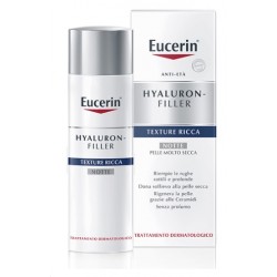 Eucerin Hyaluron-Filler crema viso intensiva notte texture ricca 50 ml