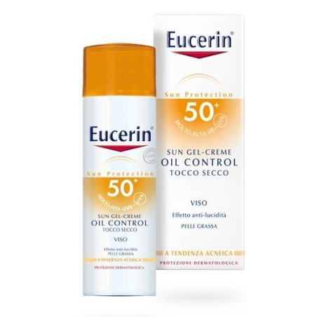 Eucerin Sun Oil Control SPF50+ Protezione solare pelle grassa acneica 50 ml Eucerin Sun Oil Control SPF50+ Protezione solare pelle grassa acneica 50 ml