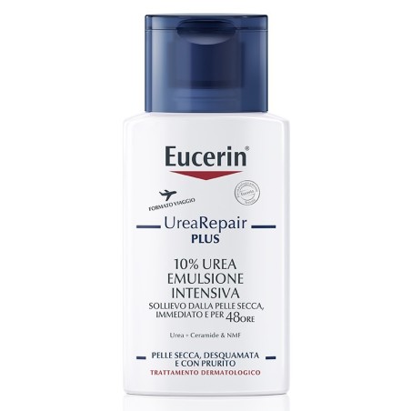 Eucerin UreaRepair 10% Emulsione intensiva pelle secca formato viaggio 100 ml Eucerin UreaRepair 10% Emulsione intensiva pelle secca formato viaggio 100 ml