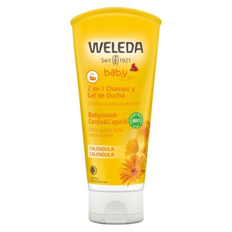 Weleda Babywash Detergente cremoso 2 in 1 Corpo & Capelli alla calendula 200 ml Weleda Babywash Detergente cremoso 2 in 1 Corpo & Capelli alla calendula 200 ml