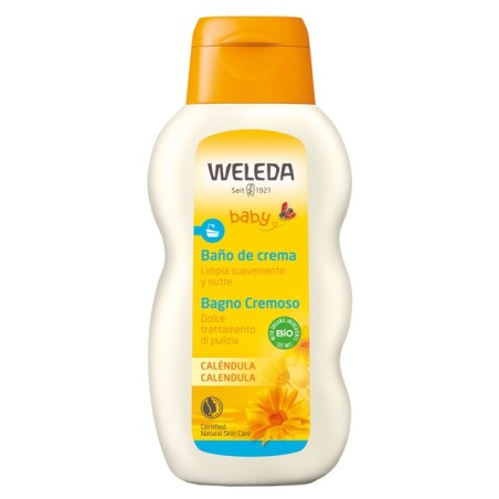 Weleda Baby Bagno cremoso alla Calendula per neonati 200 ml Weleda Baby Bagno cremoso alla Calendula per neonati 200 ml