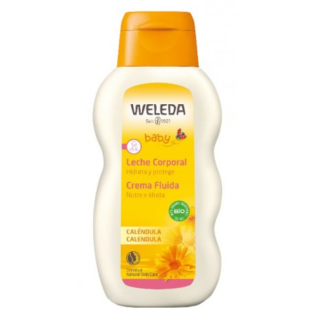 Weleda Baby Crema fluida idratante alla calendula per bambini 200 ml